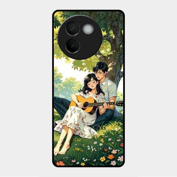 Strings of Love Glass Case Cover For Vivo V30E 5G