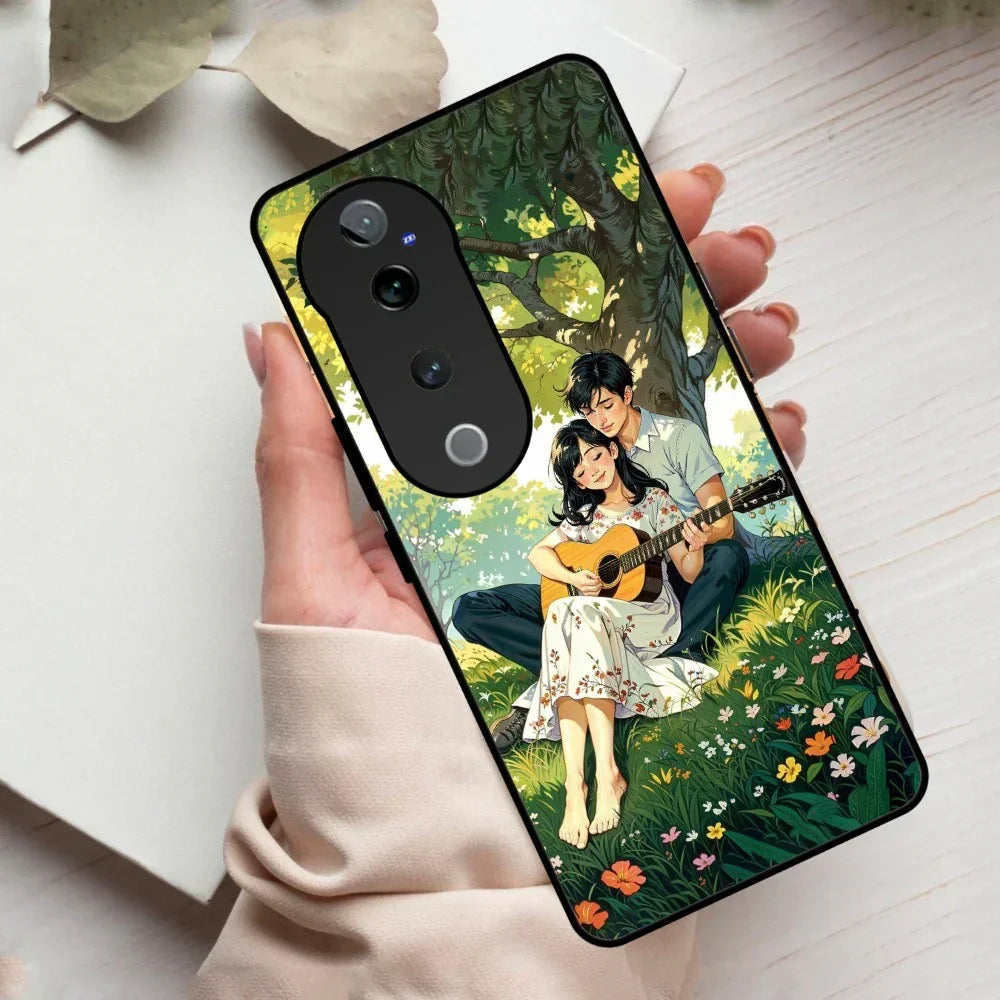 Strings of Love Glass Case Cover For Vivo - ShopOnCliQ