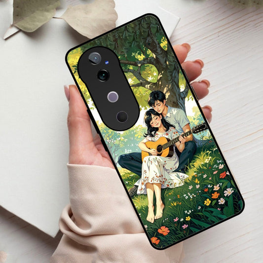 Strings of Love Glass Case Cover For iQOO