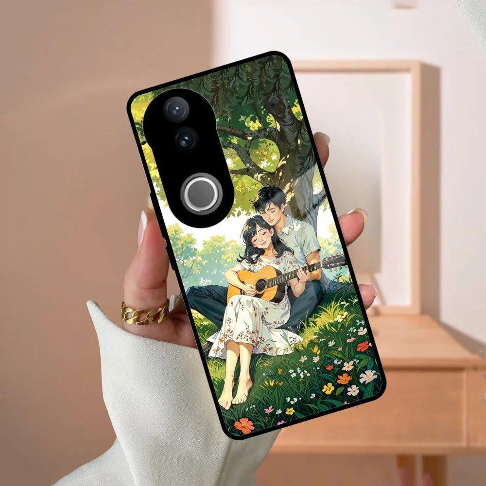 Strings of Love Glass Case Cover For Vivo - ShopOnCliQ