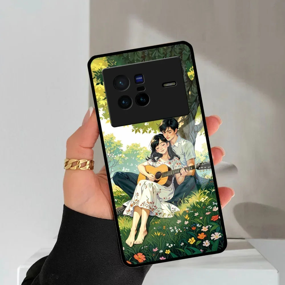 Strings of Love Glass Case Cover For Vivo - ShopOnCliQ