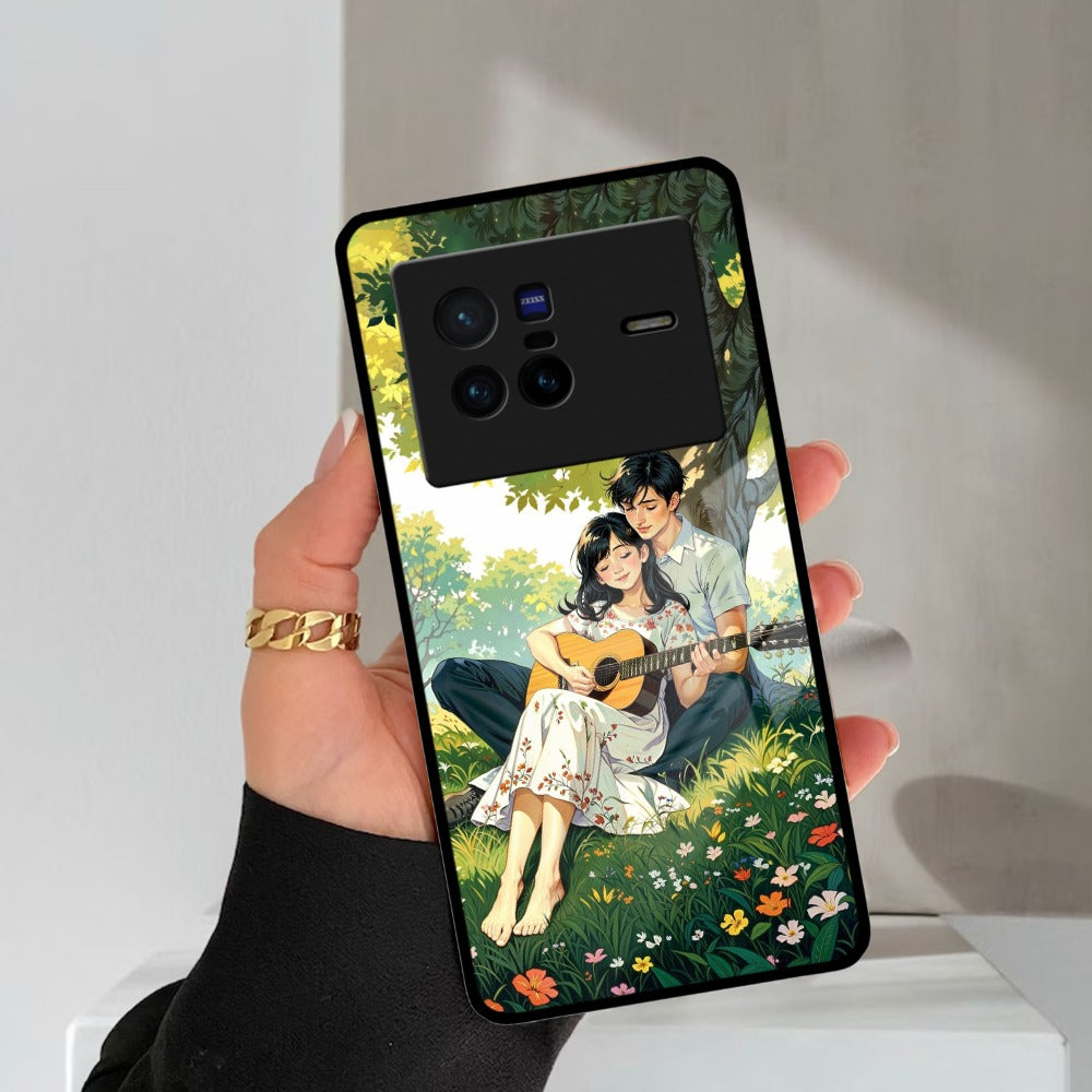 Strings of Love Glass Case Cover For iQOO