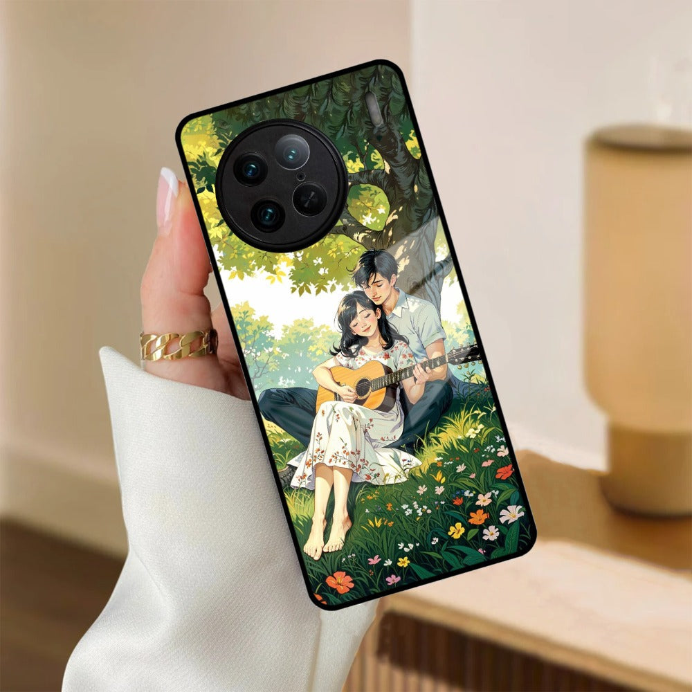 Strings of Love Glass Case Cover For iQOO