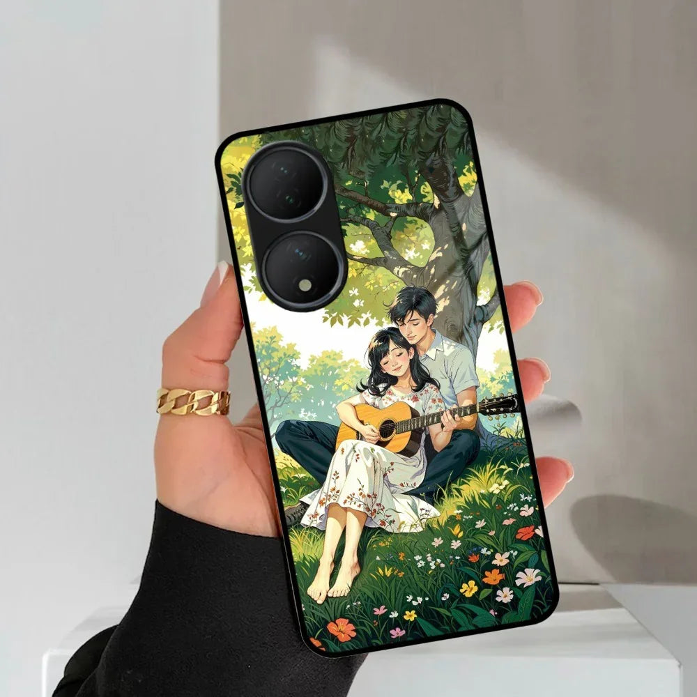 Strings of Love Glass Case Cover For Vivo - ShopOnCliQ