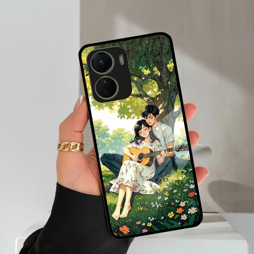 Strings of Love Glass Case Cover For Vivo - ShopOnCliQ