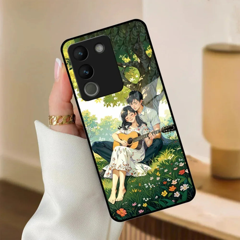 Strings of Love Glass Case Cover For Vivo - ShopOnCliQ