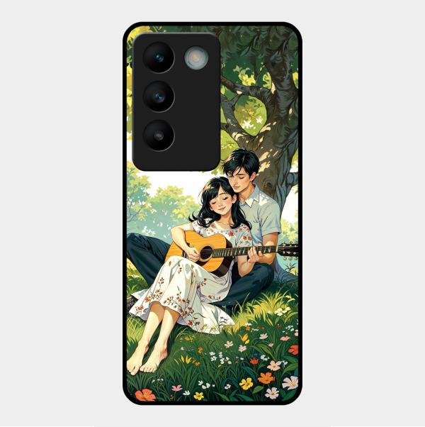 Strings of Love Glass Case Cover For Vivo Y200E 5G