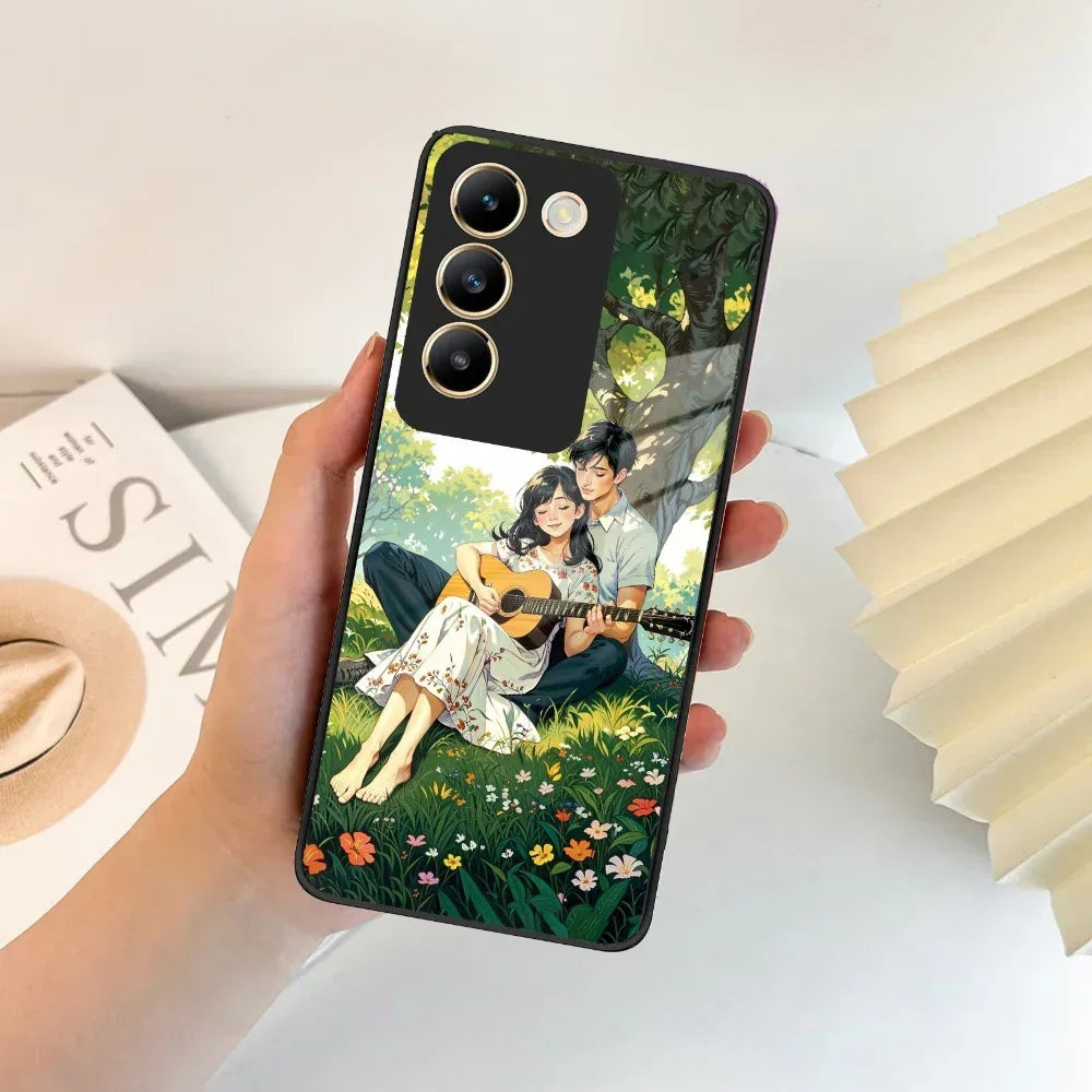 Strings of Love Glass Case Cover For Vivo - ShopOnCliQ