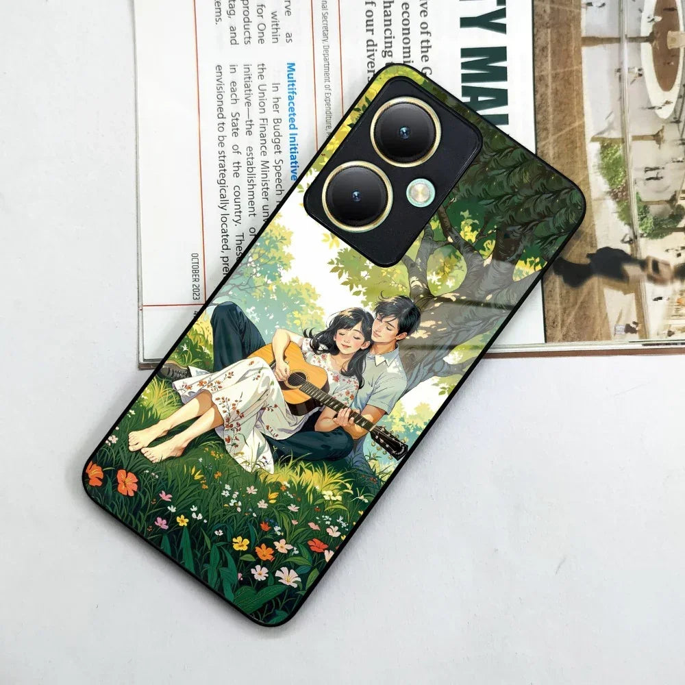 Strings of Love Glass Case Cover For Vivo - ShopOnCliQ