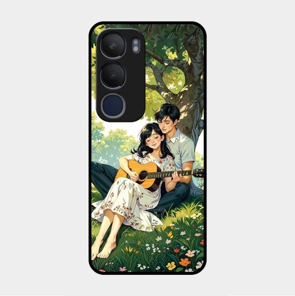 Strings of Love Glass Case Cover For Vivo Y29 5G