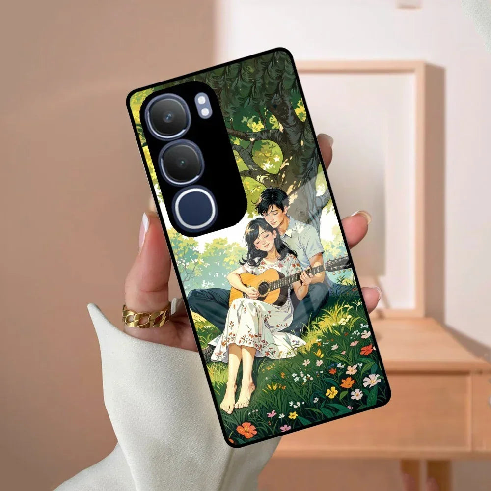 Strings of Love Glass Case Cover For Vivo - ShopOnCliQ