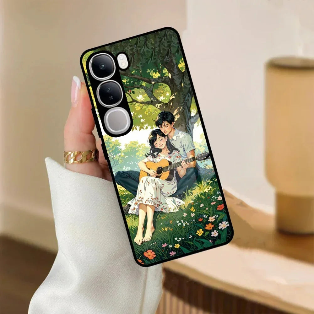 Strings of Love Glass Case Cover For Vivo - ShopOnCliQ