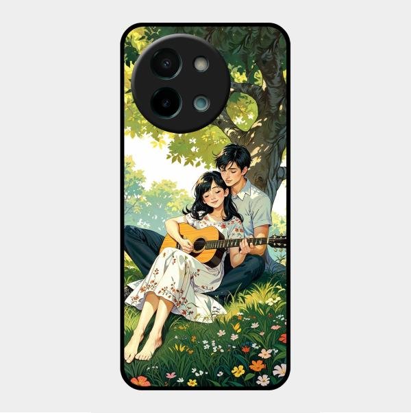 Strings of Love Glass Case Cover For Vivo Y58 5G
