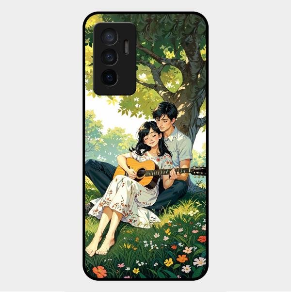 Strings of Love Glass Case Cover For Vivo Y75 4G