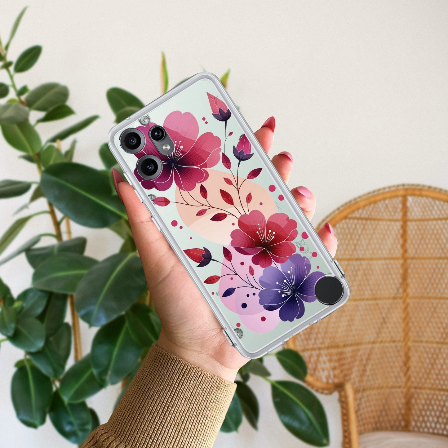 Stunning Floral Transparent Silicon Case For Nothing