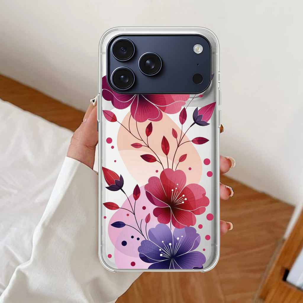 Stunning Floral Anti Yellow Clear Case For iPhone 17 Pro Max