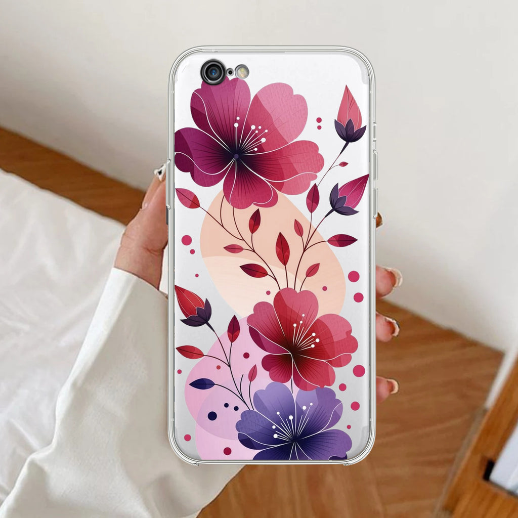 Stunning Floral Anti Yellow Clear Case For iPhone 7 / iPhone 8 / iPhone Se 2020
