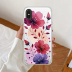 Stunning Floral Anti Yellow Clear Case For iPhone XR