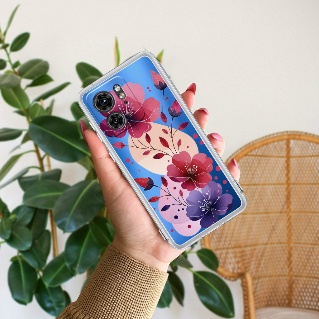 Stunning Floral Anti Yellow Case For Motorola Edge 40 5G