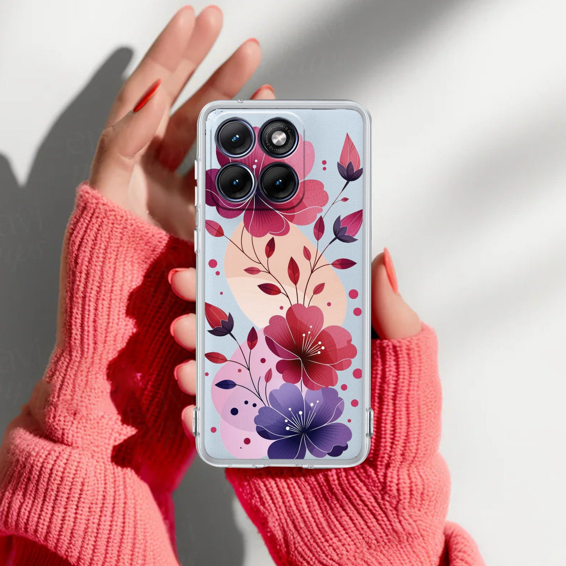 Stunning Floral Anti Yellow Case For Motorola G67 Power 5G