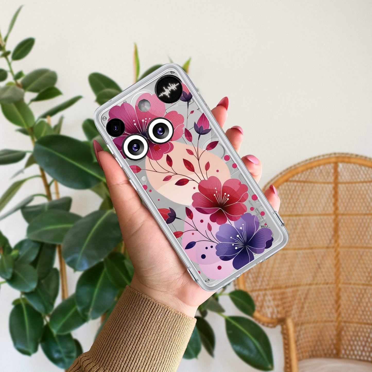 Stunning Floral Transparent Silicon Case For Nothing