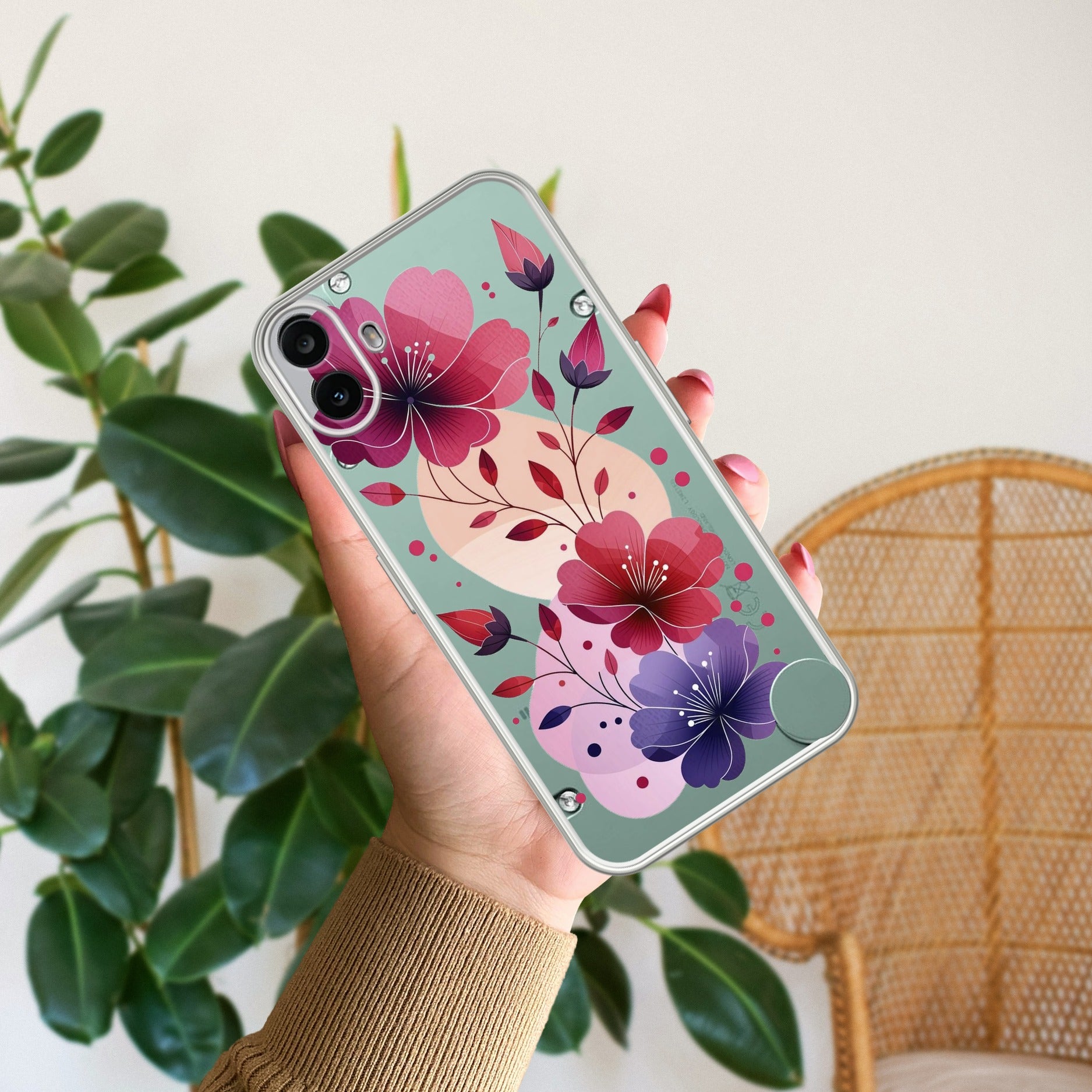 Stunning Floral Anti Yellow Case For CMF Nothing Phone 1 5G