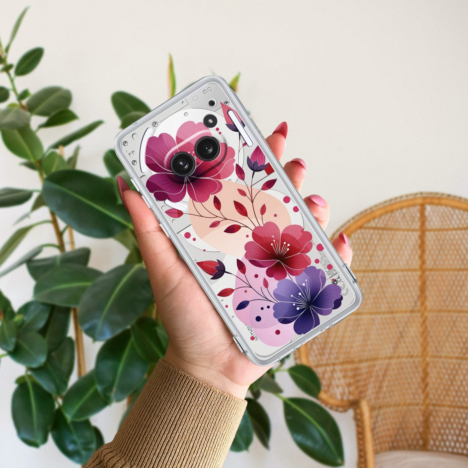 Stunning Floral Anti Yellow Case For Nothing Phone 2a Plus