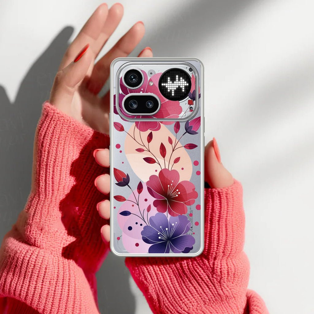 Stunning Floral Anti Yellow Case For Nothing Phone 4A Pro 5G
