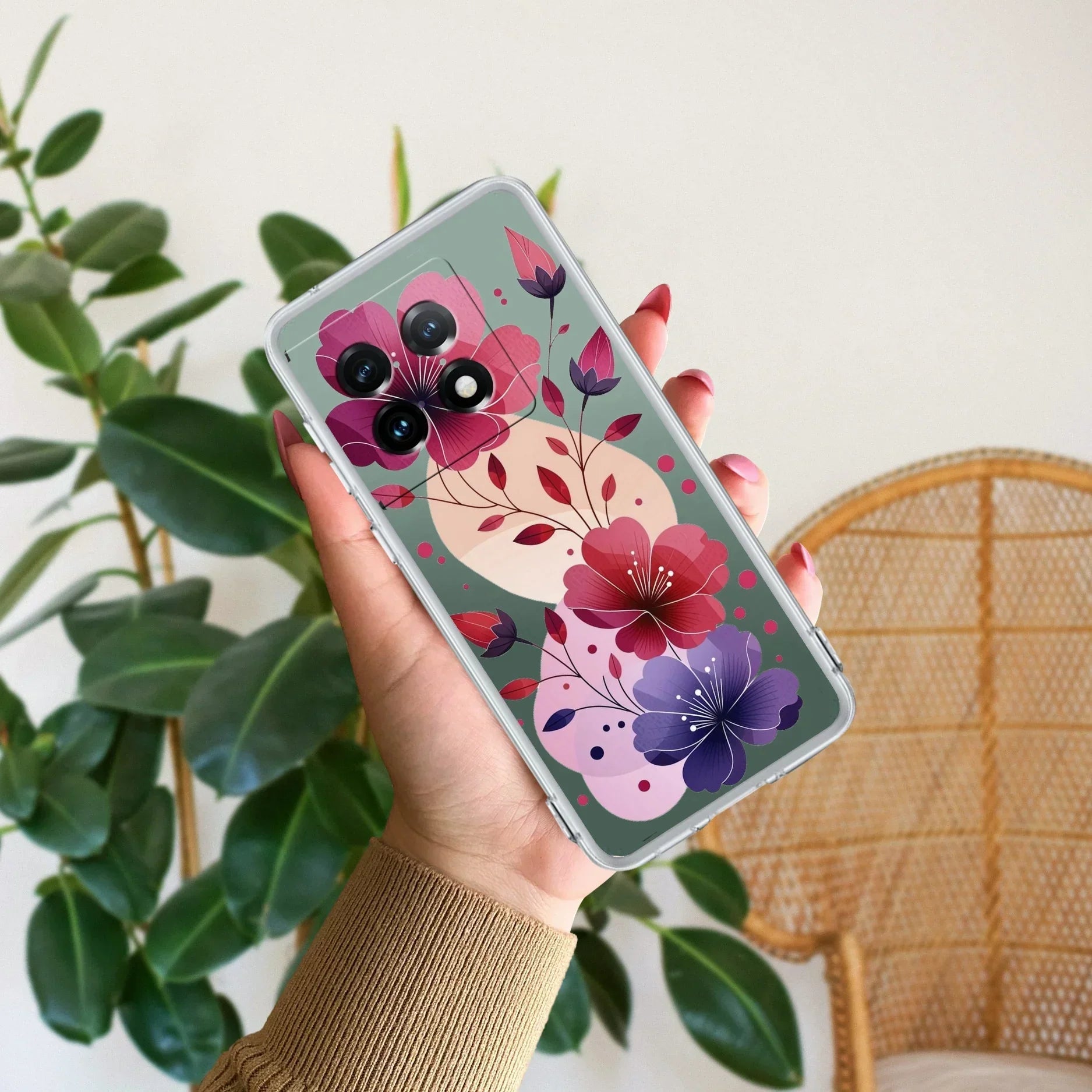 Stunning Floral Anti Yellow Case For OnePlus 11 5G