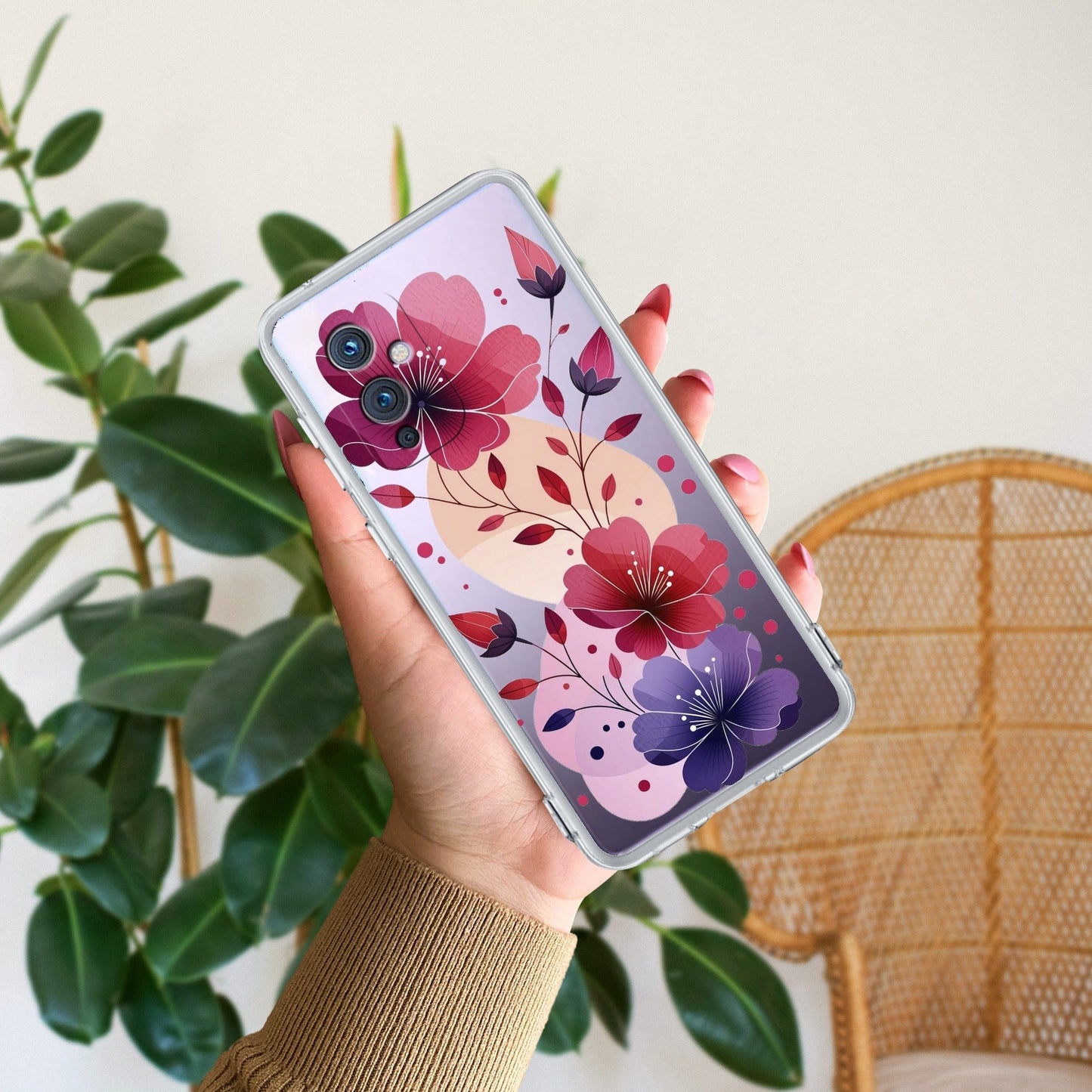 Stunning Floral Transparent Silicon Case For OnePlus