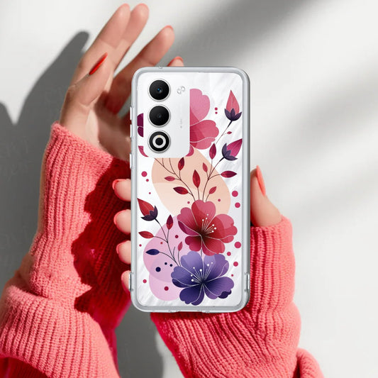 Stunning Floral Transparent Silicon Case For Oppo