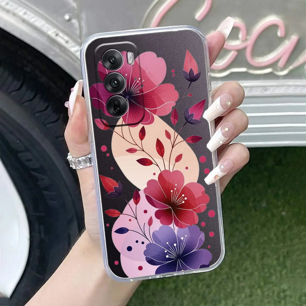 Stunning Floral Anti Yellow Case For Oppo Reno 12 Pro 5G