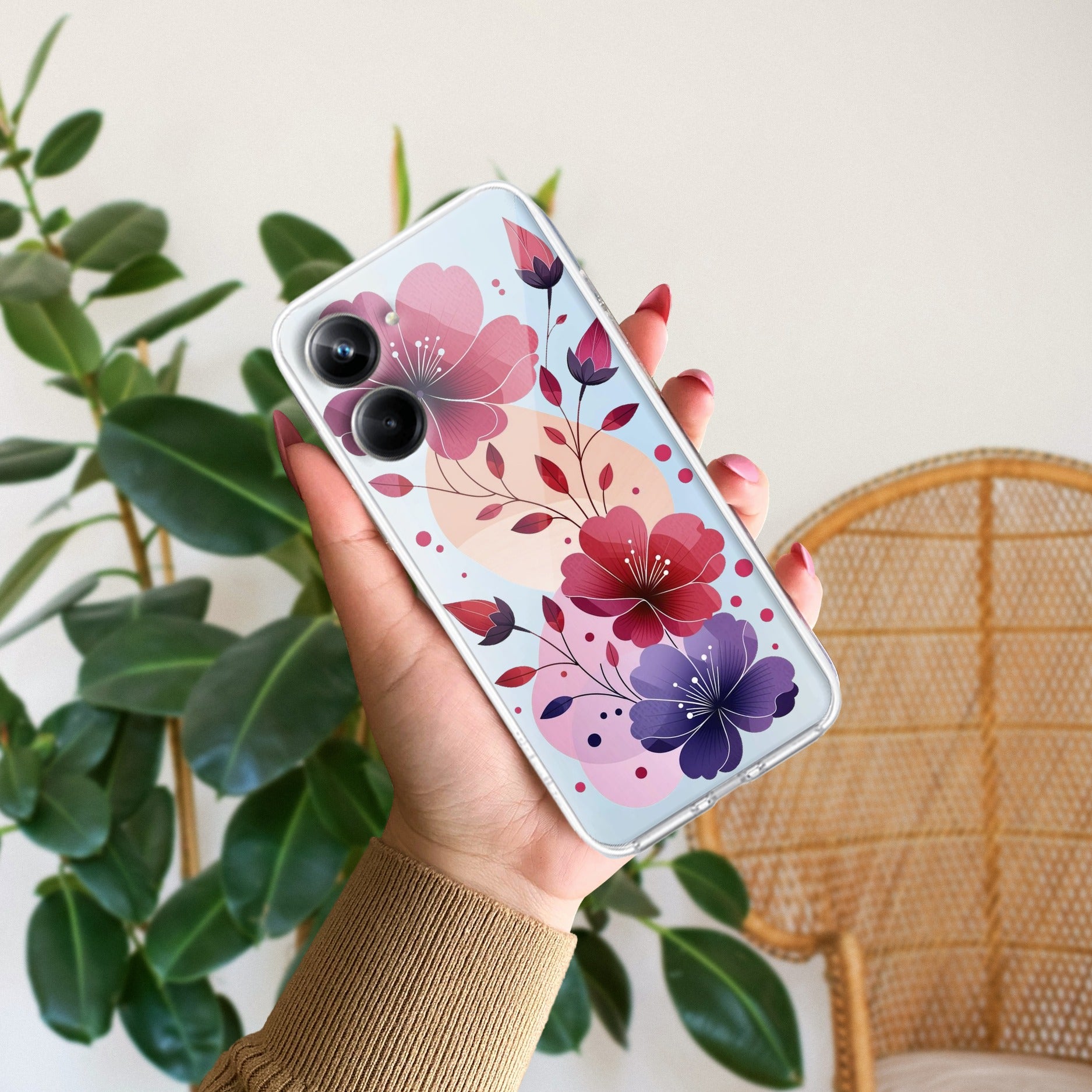 Stunning Floral Anti Yelllow Case For Realme 10 Pro 5G