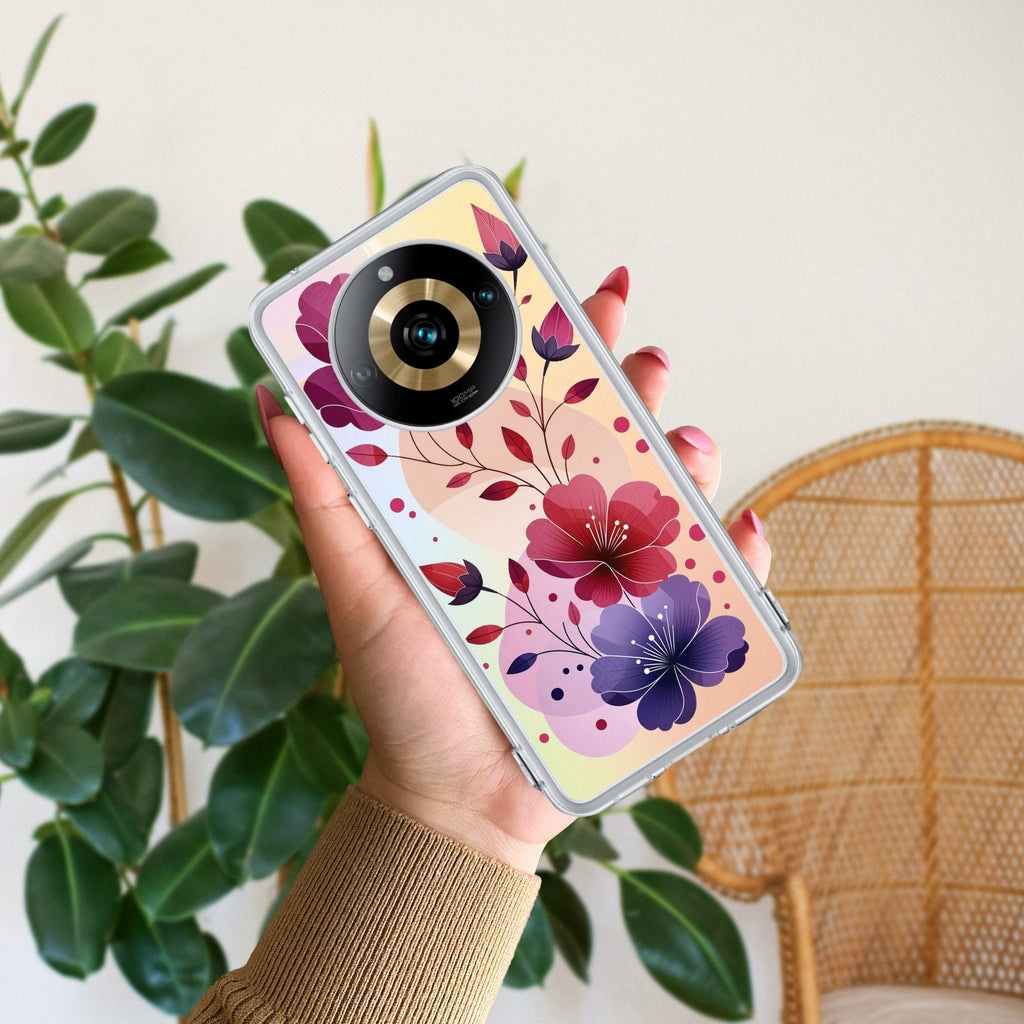 Stunning Floral Anti Yelllow Case For Realme 11 Pro Plus 5G