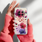 Stunning Floral Transparent Silicon Case For Realme P1 Pro 5G