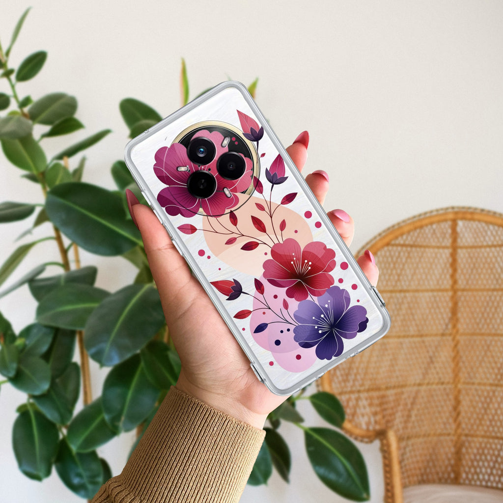 Stunning Floral Anti Yelllow Case For Realme 14 Pro 5G