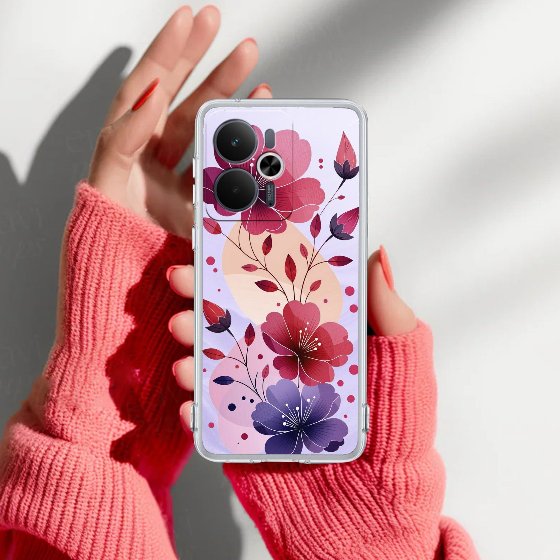 Stunning Floral Anti Yelllow Case For Realme 14T 5G