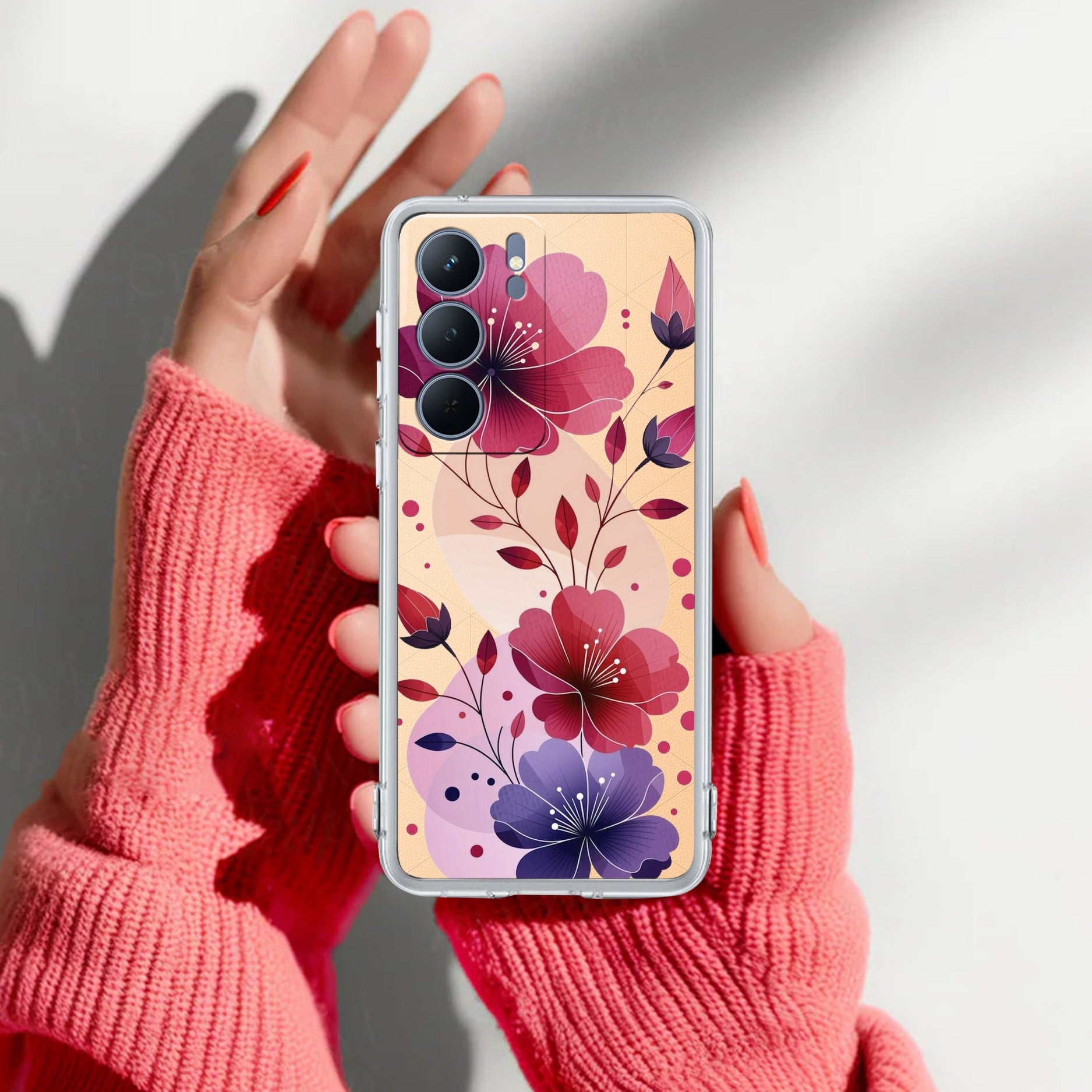 Stunning Floral Anti Yelllow Case For Realme P3x 5G