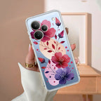 Stunning Floral Transparent Silicon Case For Realme/Narzo