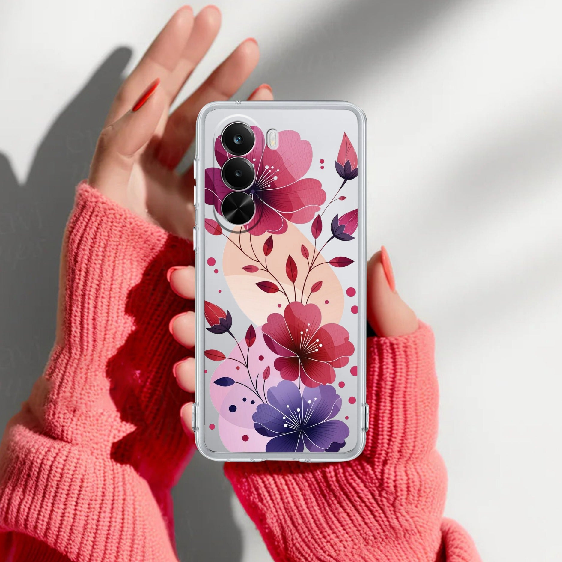 Stunning Floral Anti Yelllow Case For Realme P4x 5G