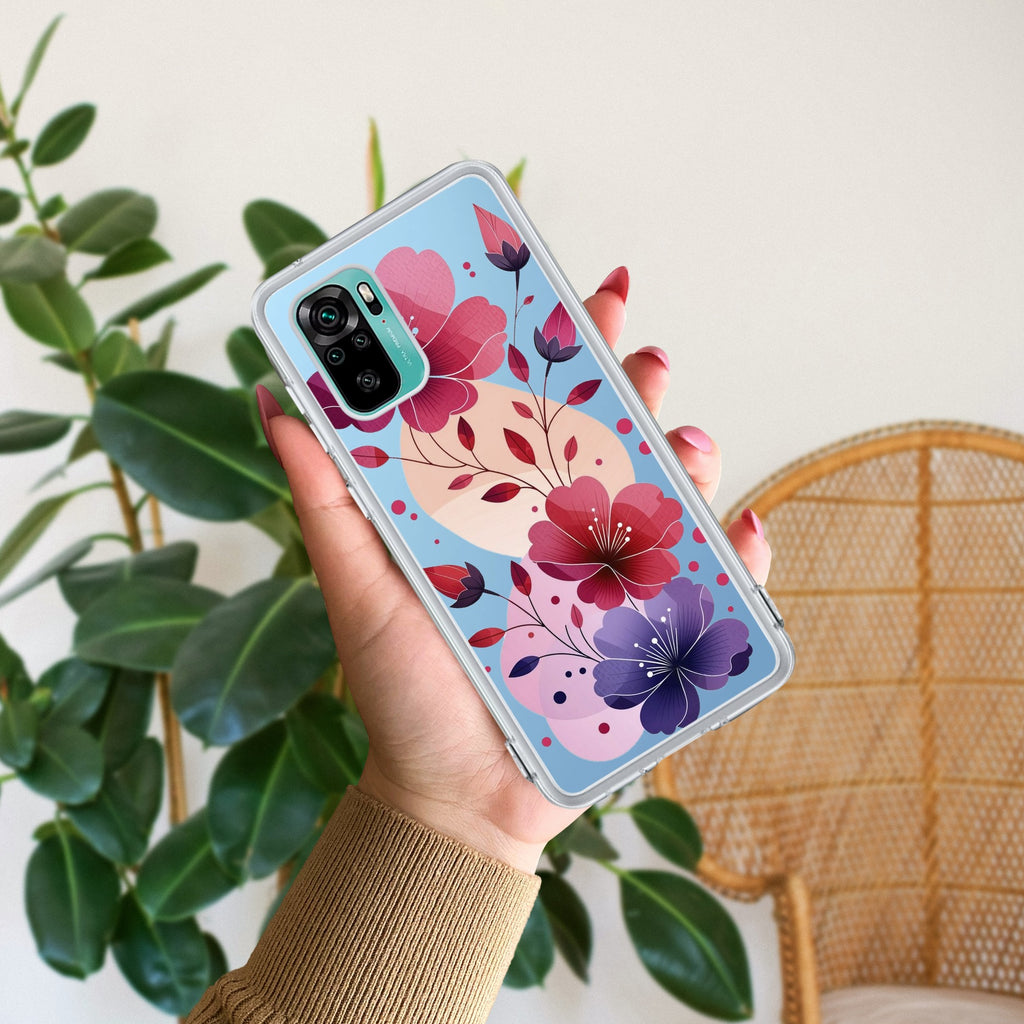 Stunning Floral Transparent Silicon Case For Redmi Note 10 / 10S