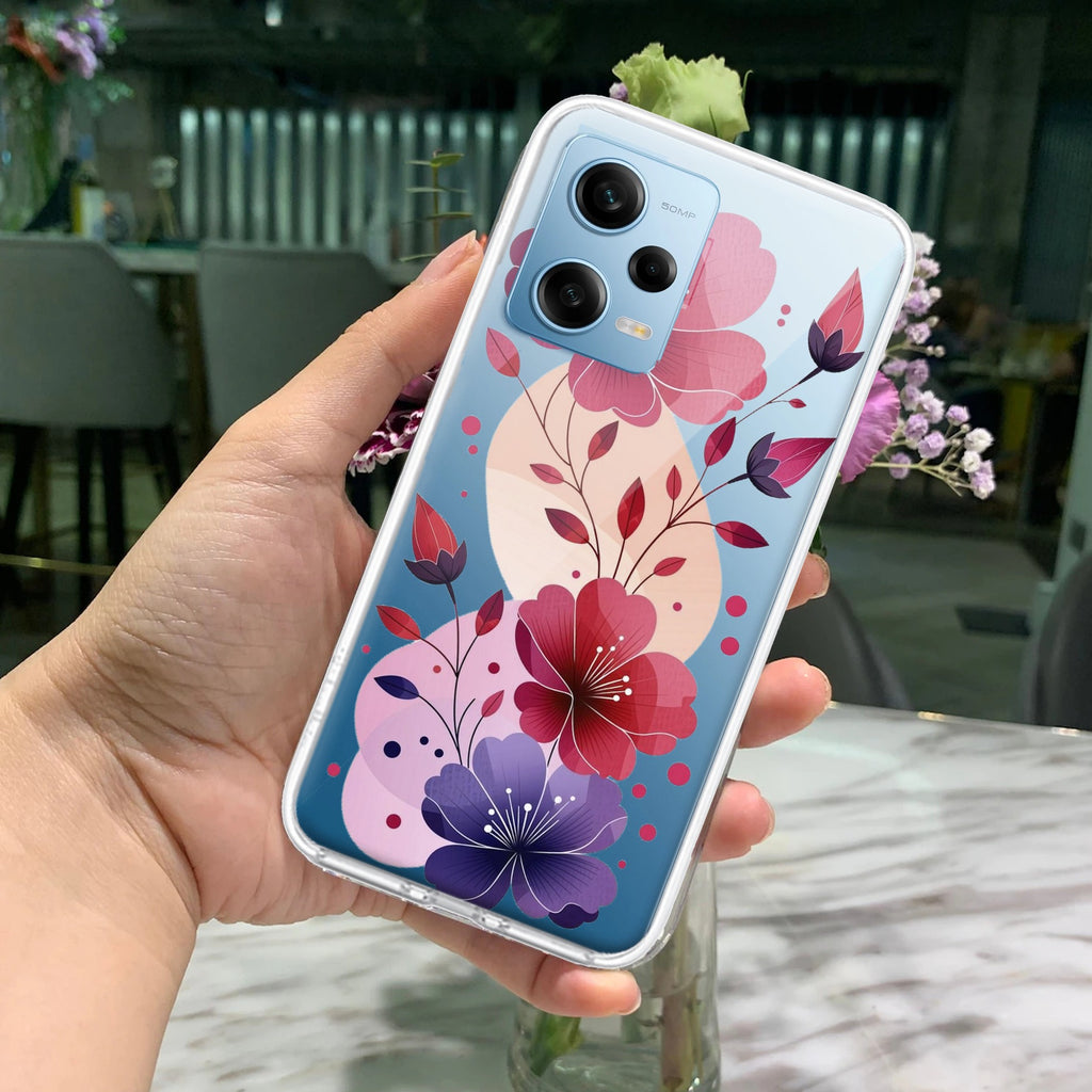 Stunning Floral Transparent Silicon Case For Redmi Note 11T 5G