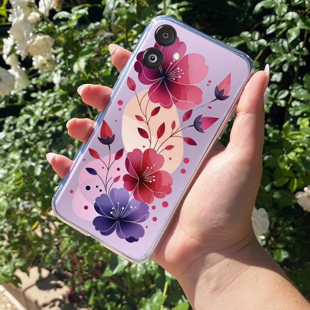 Stunning Floral Transparent Silicon Case For Samsung
