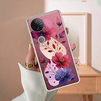 Stunning Floral Transparent Silicon Case For Vivo Y300 5G