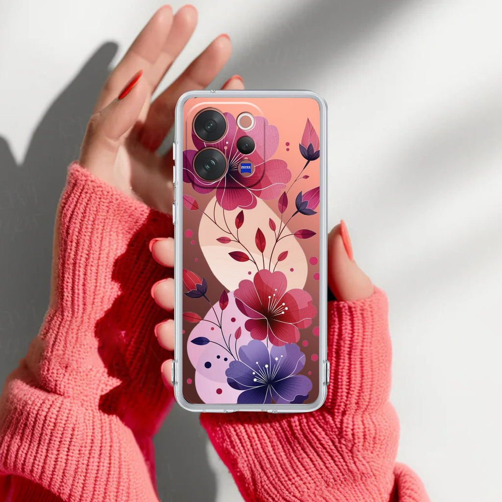 Stunning Floral Anti Yellow Case For Vivo V70 5G