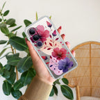 Stunning Floral Transparent Silicon Case For Vivo V21 5G