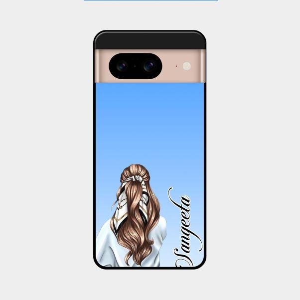 Styles Girl Customize Name Glass Case For Google Pixel 8 5G