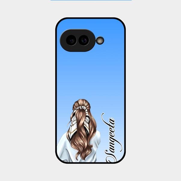 Styles Girl Customize Name Glass Case For Google Pixel 9A 5G