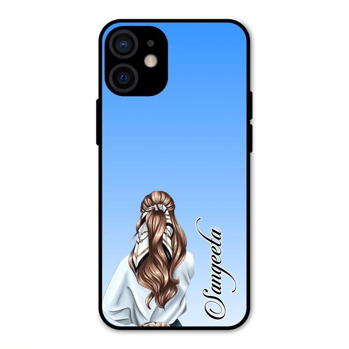 Styles Girl Customize Name Glass Case For iPhone 12 mini