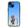 Styles Girl Customize Name Glass Case For iPhone 13 mini